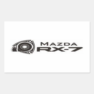 Zwart Mazda RX-7 Roterende Motor Stickers