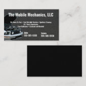 Zwart mechanisch Visitekaartje (Voorkant / Achterkant)