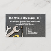 Zwart mechanisch Visitekaartje (Voorkant)