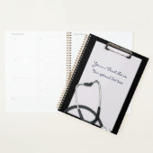 Zwart medisch klembord met stethoscoop planner (Display)