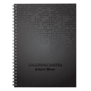 Zwart meetkundig ontwerp notitieboek