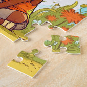 Zwart meisje dat speelt met een kattennaam Puzzle Legpuzzel (Zijkant)