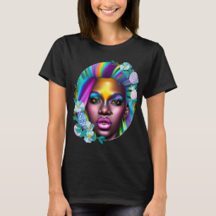 Zwart Meisje Magic Regenboog Lente Melanine Sista  T-shirt