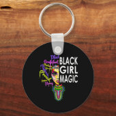 Zwart Meisje Magic T Afrikaanse Dashiki Outfit Pri Sleutelhanger (Voorkant)