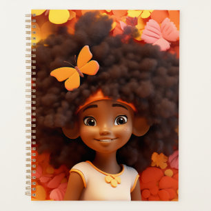 Zwart meisje magie melanine prinses bruine huid me planner