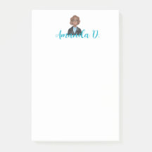 Zwart meisje met bril gepersonaliseerd