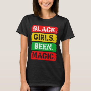 Zwart Meisjes Been Magic Afrikaans Amerikaans Koni T-shirt