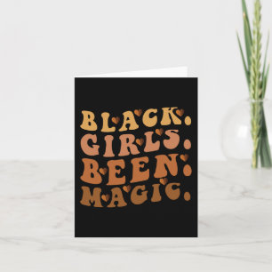 Zwart Meisjes Been Magic Melanin Afro Amerikaanse  Kaart