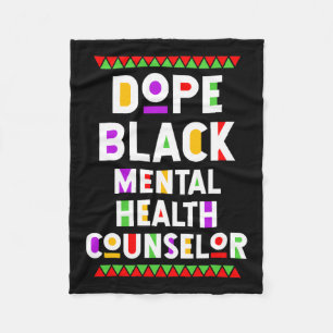 Zwart Mental Health Counselor Afro-Amerikaans Werk Fleece Deken
