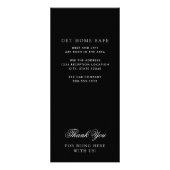 Zwart menu wereldkaart - Witte bewerkbare kleuren (Achterkant)