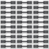 Zwart Merk Barbell Sieraden Foldover Prijs Label (Voorkant)