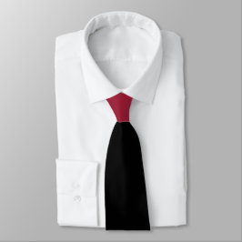 Zwart met Bourgogne Knot Contrast Stropdas