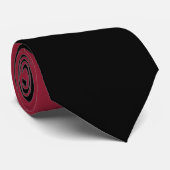 Zwart met Bourgogne Knot Contrast Stropdas (Opgerold)