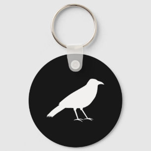 Zwart met een witte rij. sleutelhanger