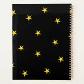 Zwart met gele sterren planner (Achterkant)