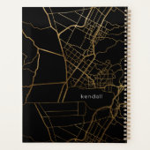 Zwart met Gold look Map en Naam Planner (Achterkant)