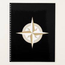 Zwart met Gold White Compass