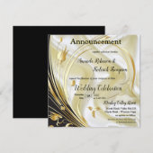 Zwart met goud op aankondiging van Champagne Silk (Voorkant / Achterkant)