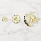 Zwart met goud op Champagne Silk Confetti (Achterkanten)