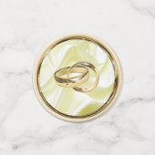 Zwart met goud op Champagne Silk Confetti (Kleine voorkant)