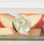 Zwart met goud op Champagne Silk Labels (Aangebracht)