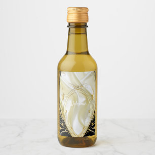 Zwart met Goud op Mousserende Wijnzijde Wijn Etiket