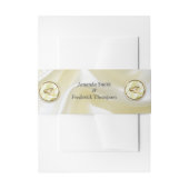 Zwart met Goud op Zijde textuur Uitnodigingen Wikkel (Voorkant Voorbeeld)