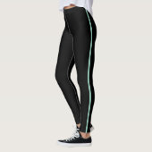 Zwart met Mint Stripe Leggings (Links)