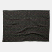 Zwart met modern design patterned theedoek (Horizontaal)