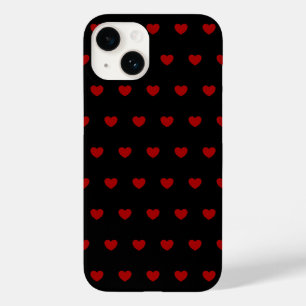 Zwart met rode harten patroon - Case-Mate iPhone 14 hoesje