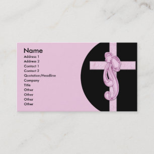 Zwart met roze Visitekaartjes voor kruiskleuren en