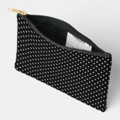 Zwart met White Polka Dots Pattern Etui (Open)