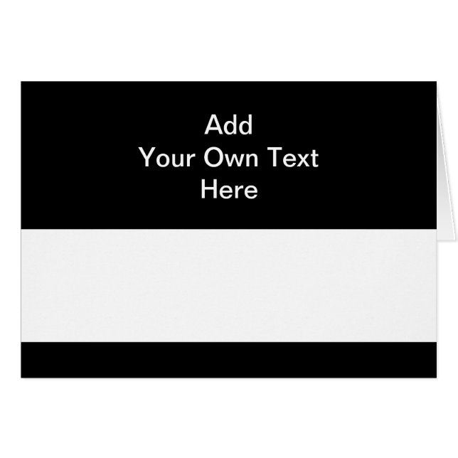 Zwart met wit gebied en aangepaste tekst. (Voorkant Horizontaal)
