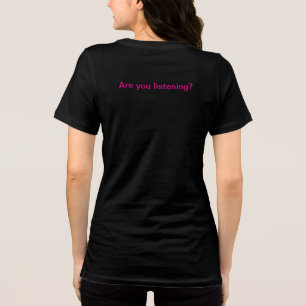 Zwart met wit onder druk T-shirt