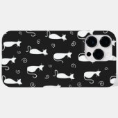 ZWART MET WIT-SITTING CAT-PATROON Case-Mate iPhone CASE (Achterkant (horizontaal))