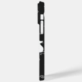 ZWART MET WIT-SITTING CAT-PATROON Case-Mate iPhone CASE (Achterkant / Links)