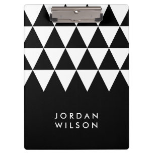 Zwart met witte driehoek Modern minimalistisch Klembord
