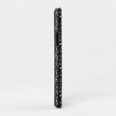 Zwart met witte Hieroglyphs Case-Mate iPhone Case (Achterkant/rechts)