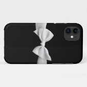 Zwart met witte lintbogen boegmicrofoon (grafisch) Case-Mate iPhone case (Achterkant (horizontaal))