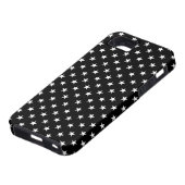 Zwart met Witte Stars Polka Dot Case-Mate iPhone Case (Onderkant)
