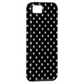 Zwart met Witte Stars Polka Dot Case-Mate iPhone Case (Back/Rechts)