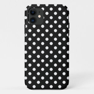 Zwart met witte stippen iPhone 11 hoesje