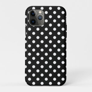Zwart met witte stippen iPhone 11 pro hoesje