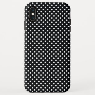 Zwart met witte stippen iPhone XS max hoesje