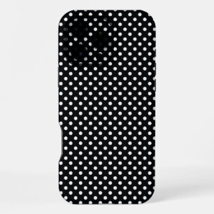 Zwart met witte stippen iPhone 16 pro max hoesje