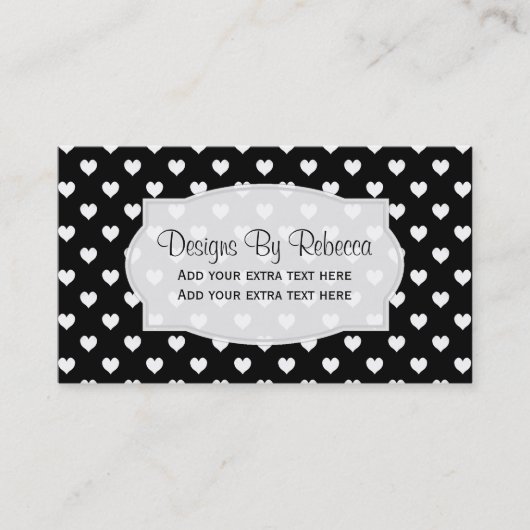 Zwart met witte Visitekaartjes (Voorkant)