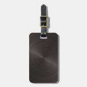 Zwart metaal bagagelabel (Voorkant verticaal)