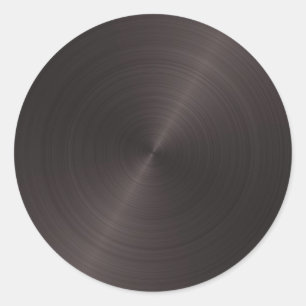 Zwart metaal ronde sticker