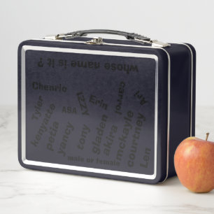 Zwart metalen lunchbox/metropolig ontwerp