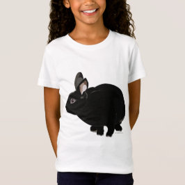 Zwart Mini Rex Konijn T-shirt